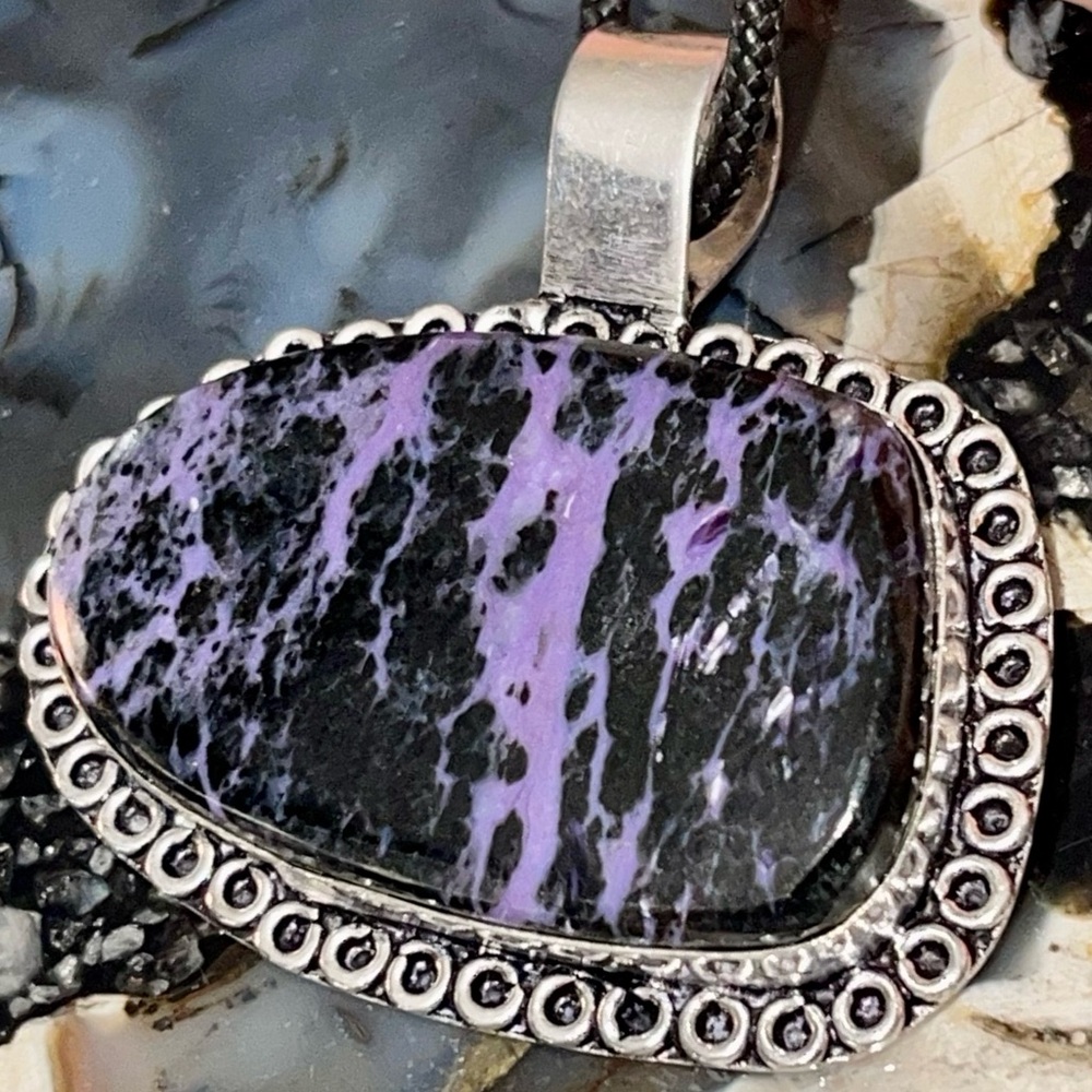 Charoite “Transformation Stone” 1 1/2”x 1 7/8” Pendant